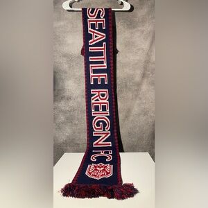 Seattle Reign FC Soccer Scarf SRFC USA Reversible Knit Red White Blue